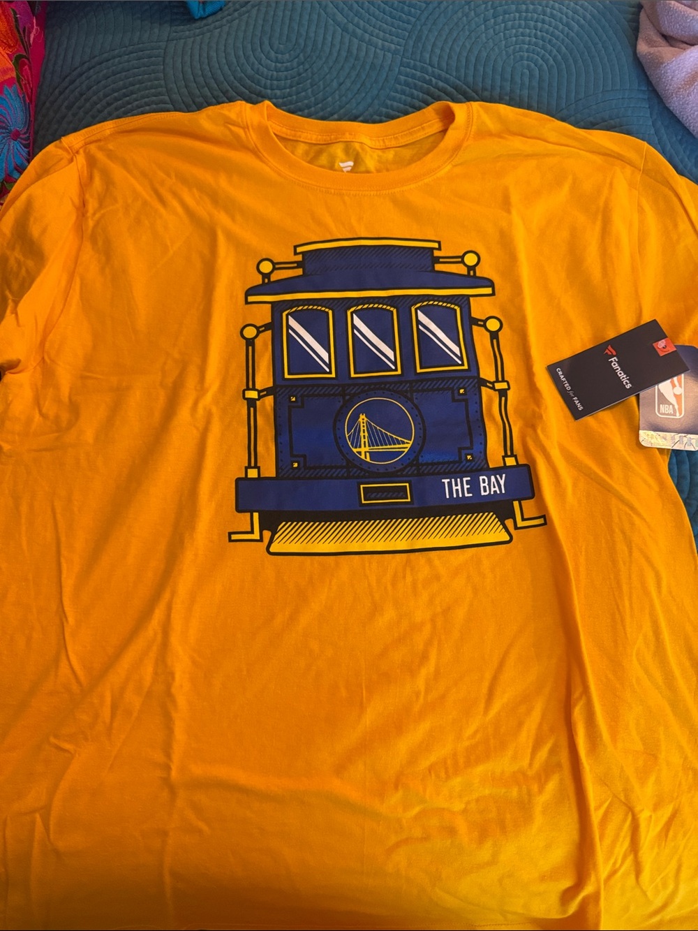 Golden State Warriors Yellow 'The Bay' Cable Car Graphic T-Shirt